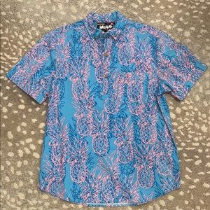 Chubbies Blue and Pink Pineapple Shirt